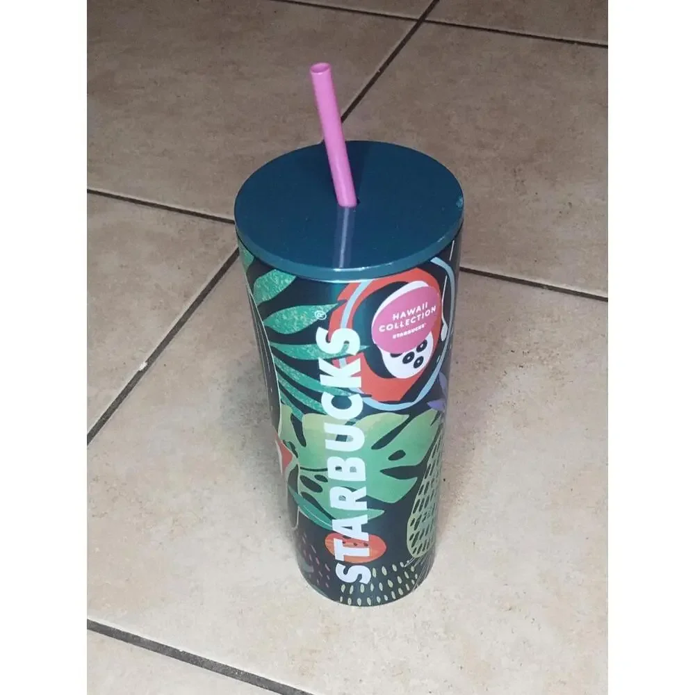 Starbucks Limited Edition HAWAII COLLECTION Palm Leaf Tropical  24oz Tumbler